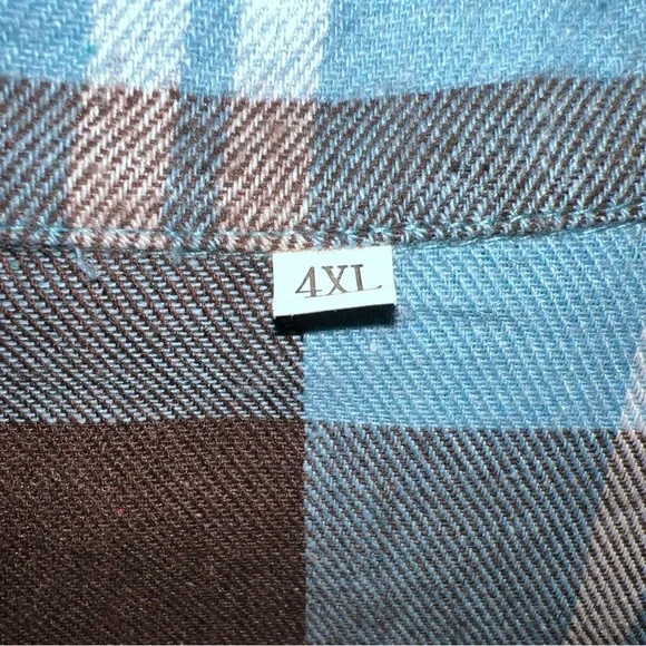 4X Multi Colored Plaid Flannel Button Down Tunic Soft Western Cowgirl Plus Sz. - Picture 4 of 8